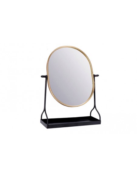 Specchio da trucco ferro 20x9cm h.32cm