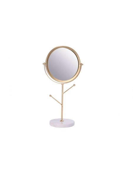Specchio trucco Oro+porta gioie 15x12cm h.31cm