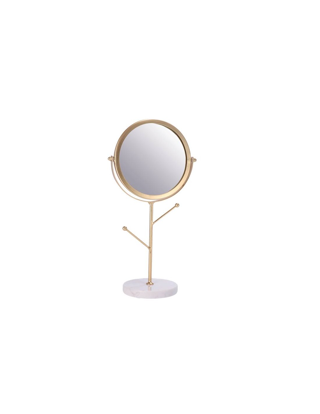 Specchio trucco Oro+porta gioie 15x12cm h.31cm