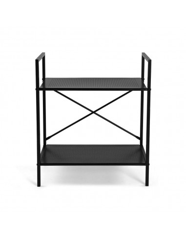 Scaffale nero 2 ripiani h.70cm