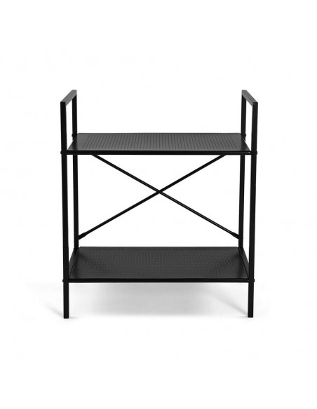 Scaffale nero 2 ripiani h.70cm