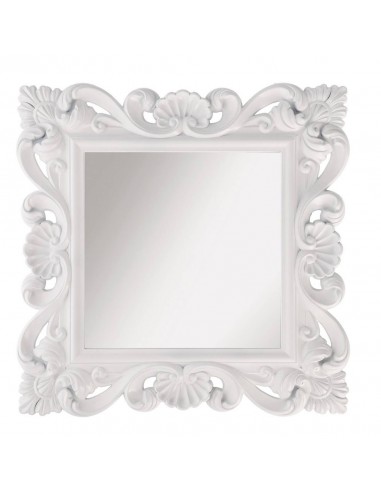 Specchio con cornice bianco 60x60cm