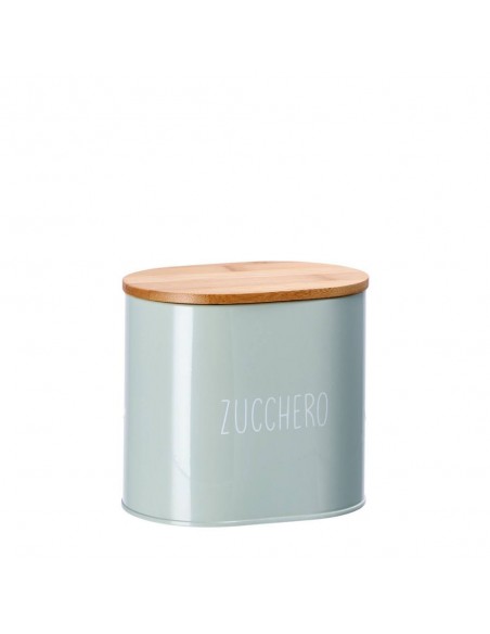 Set 3 barattoli in latta SALE, ZUCCHERO e CAFFE 15x11cm h.14cm