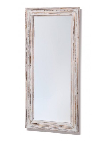 Specchio con cornice legno grigia 66x139cm