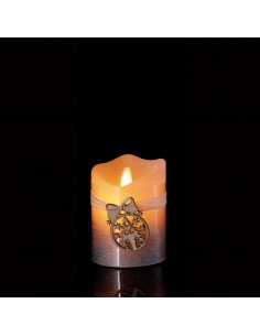 Candela led cilindrica con timer diam.7,5cm h.10cm 2
