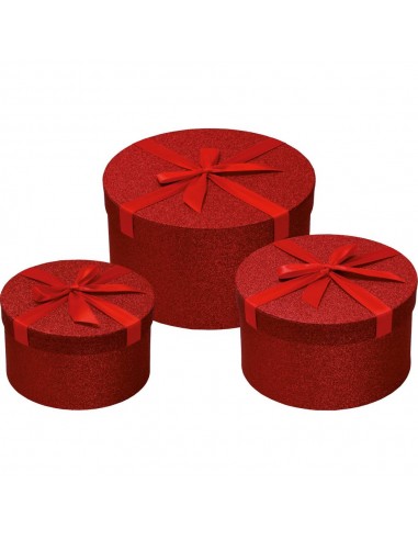 Scatola tonda in cartone Rossa