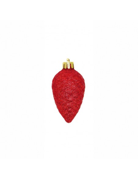 Set 3 deco da appendere mix rosse diam.6cm