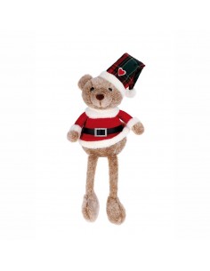 Peluches Orso natale seduto 24x15cm h.78cm
