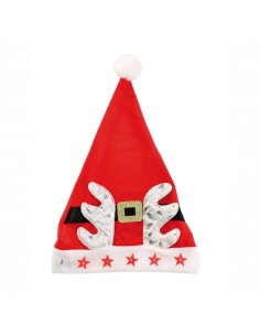 Cappello natale con 5 led 29,5x39,5cm