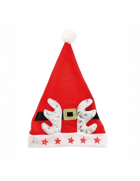 Cappello natale con 5 led 29,5x39,5cm