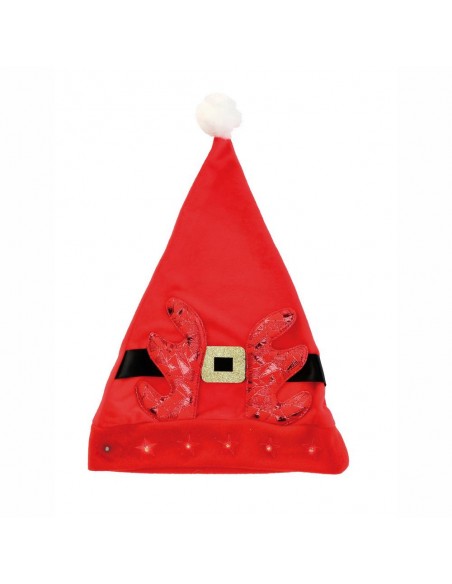 Cappello natale con 5 led 29,5x39,5cm
