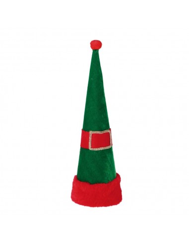 Puntale di natale forma cappello diam.9,5cm h.34cm