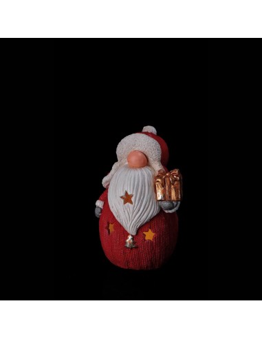 Babbo natale magnes led 26x21cm h.38cm