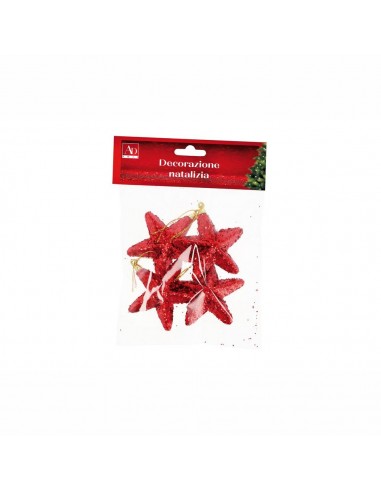 Set 4 stelle polistirolo natale diam.7cm