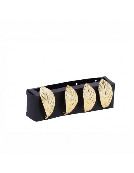 Set 4 porta tovaglioli ferro Foglie
