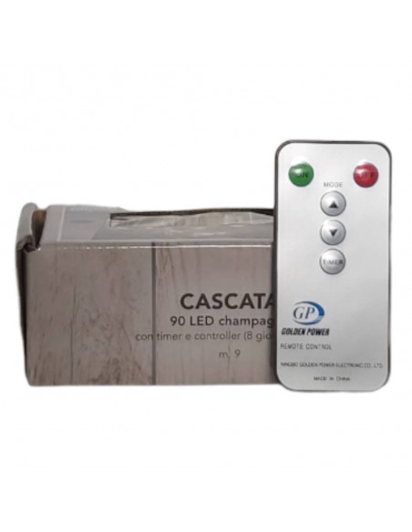 Cascata 90 led da esterno champagne