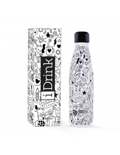 Borraccia Termica 500 ml DOODLE BLACK & WHITE